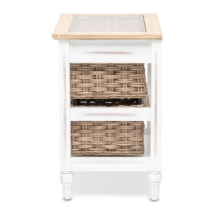 Sea Winds - Island Breeze 2-Basket Storage Cabinet - B59104-WD/WH veiw 4