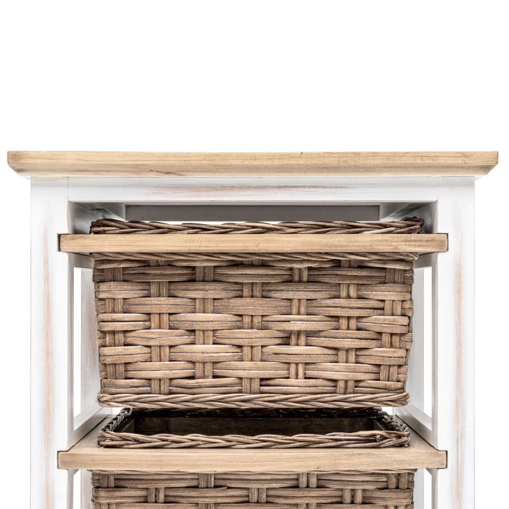 Sea Winds - Island Breeze 2-Basket Storage Cabinet - B59104-WD/WH veiw 7