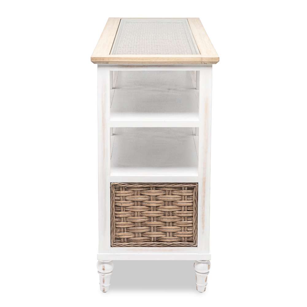 Sea Winds - Island Breeze 3-Basket Entertainment Center - B59108-WD/WH veiw 4