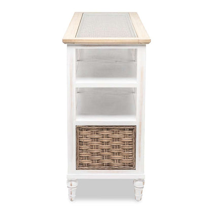 Sea Winds - Island Breeze 3-Basket Entertainment Center - B59108-WD/WH veiw 4