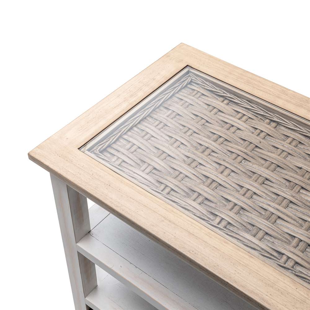 Sea Winds - Island Breeze 3-Basket Entertainment Center - B59108-WD/WH veiw 7