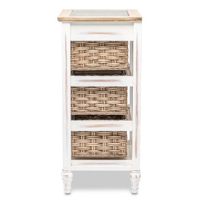 Sea Winds - Island Breeze 3-Basket Storage Cabinet - B59105-WD/WH veiw 4