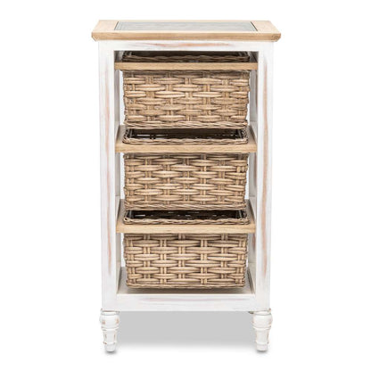Sea Winds - Island Breeze 3-Basket Storage Cabinet - B59105-WD/WH veiw 6