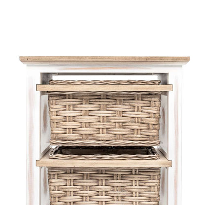Sea Winds - Island Breeze 3-Basket Storage Cabinet - B59105-WD/WH veiw 7