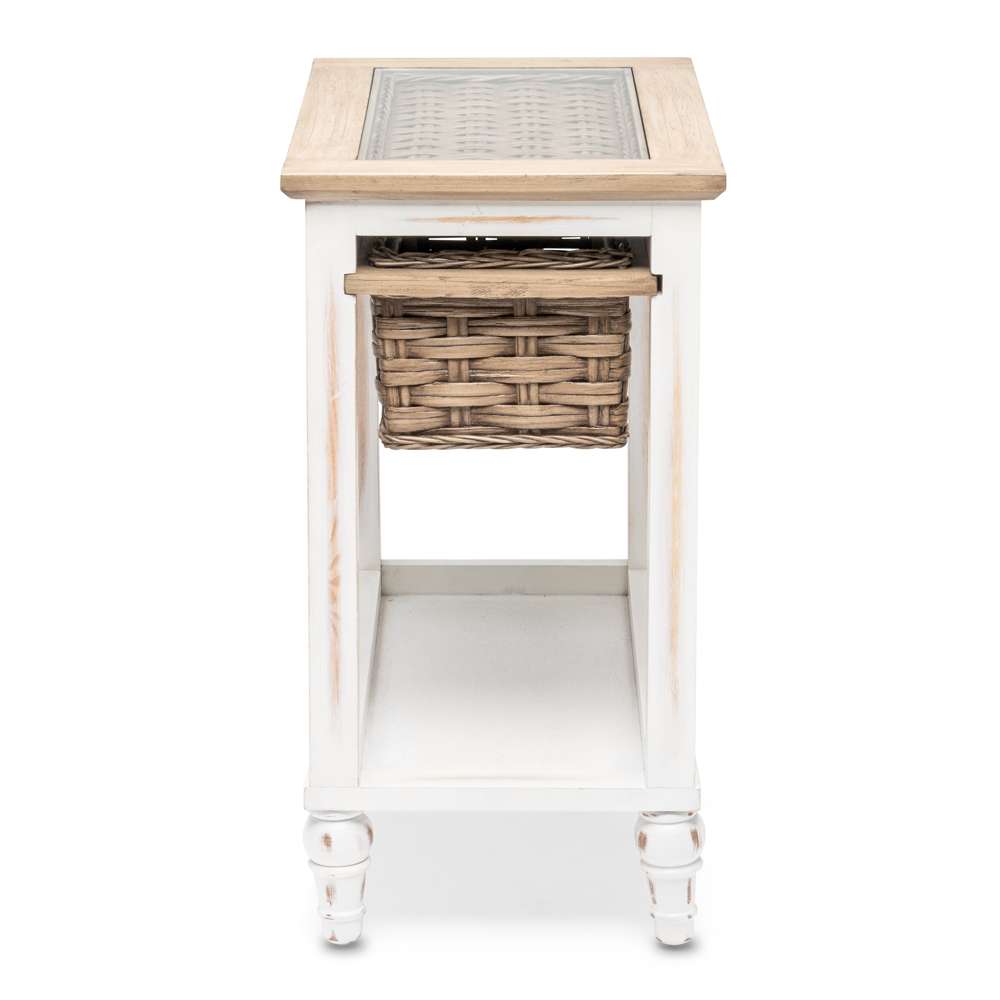 Sea Winds - Island Breeze Chairside Table - B59109-WD/WH veiw 3