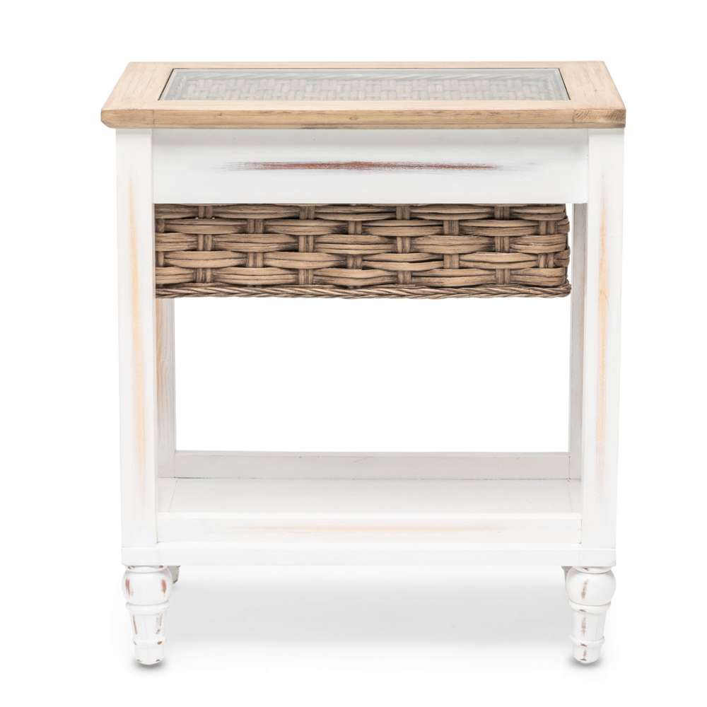 Sea Winds - Island Breeze Chairside Table - B59109-WD/WH veiw 5