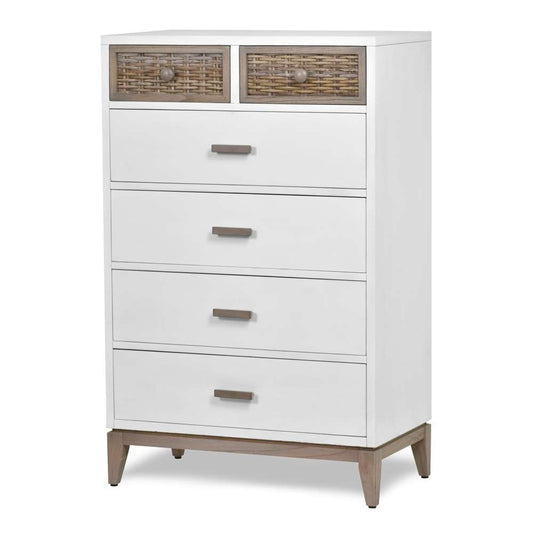 Sea Winds - Kauai 6-Drawer Split Vertical Chest - B53736-WHCRK_CLOSEOUT veiw 1