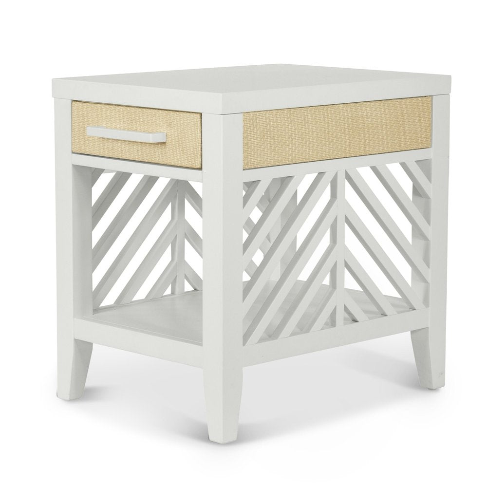 Sea Winds - Miramar - 1-Drawer Chairside Table - Sand and Stark White Finish - B77705-SAND view 1