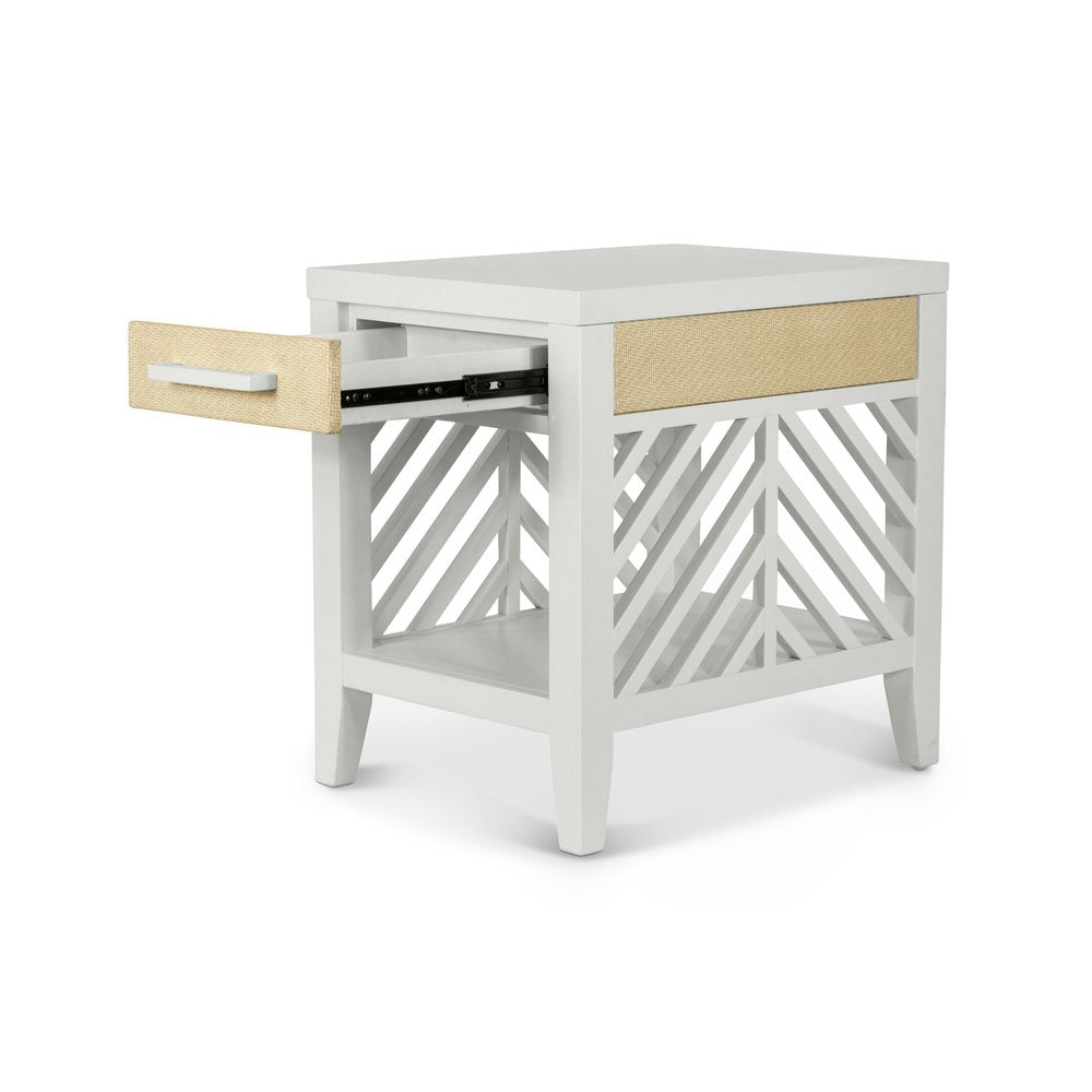 Sea Winds - Miramar - 1-Drawer Chairside Table - Sand and Stark White Finish - B77705-SAND view 2