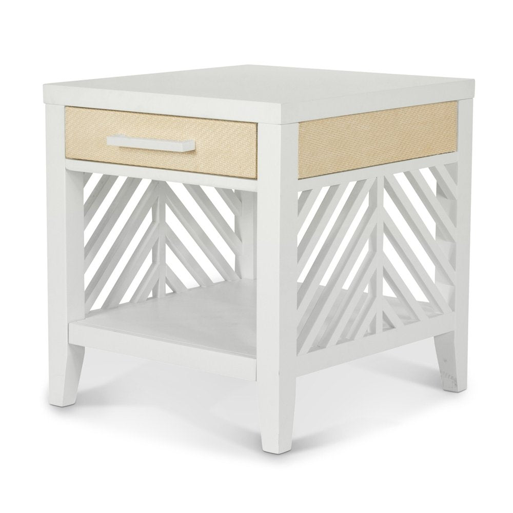 Sea Winds - Miramar - 1-Drawer End Table - Sand and Stark White Finish - B77702-SAND view 1