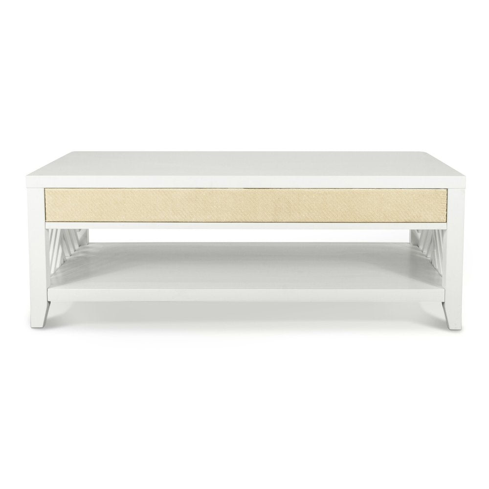 Sea Winds - Miramar - 2-Drawer Cocktail Table with Casters - Sand and Stark White Finish - B77703-SAND view 2
