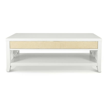 Sea Winds - Miramar - 2-Drawer Cocktail Table with Casters - Sand and Stark White Finish - B77703-SAND view 2