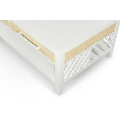 Sea Winds - Miramar - 2-Drawer Cocktail Table with Casters - Sand and Stark White Finish - B77703-SAND view 5