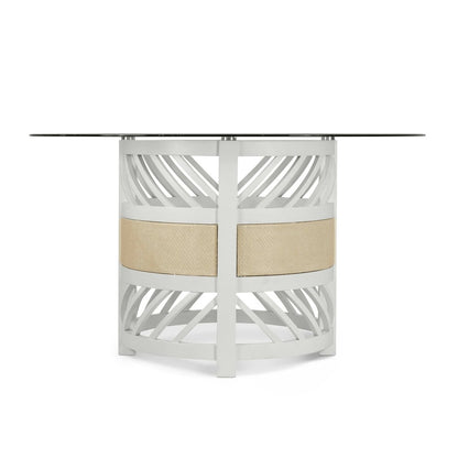 Sea Winds - Miramar - 54" Round Glass Dining Table - Sand and Stark White Finish - D77785-SAND view 2
