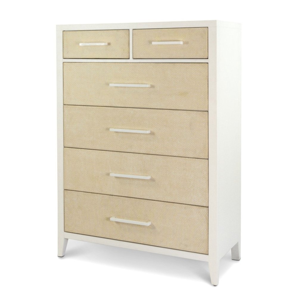 Sea Winds - Miramar - 6 Drawer Woven Chest - Sand and Stark White Finish - B77735-SAND view 1