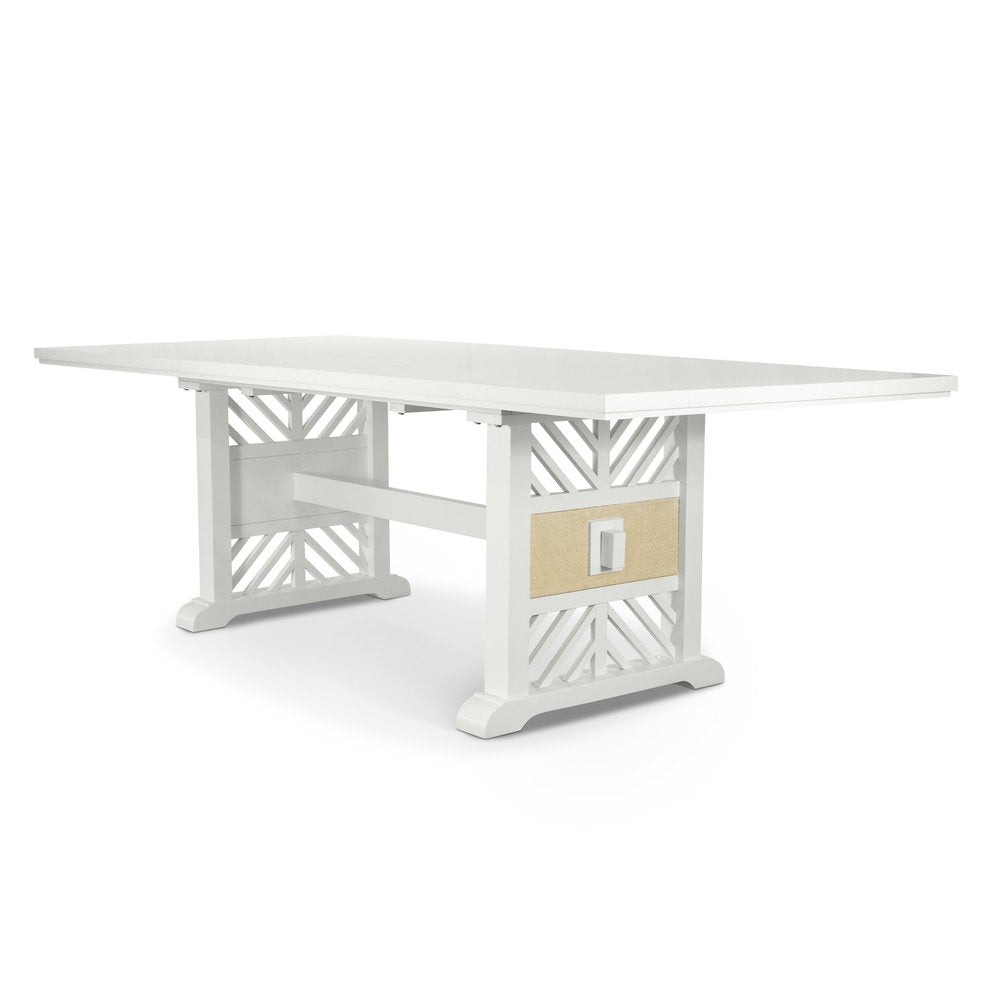 Sea Winds - Miramar - Extendable Trestle Dining Table with Self Storing Leaf (78