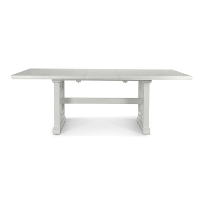 Sea Winds - Miramar - Extendable Trestle Dining Table with Self Storing Leaf (78"-96") - Sand and Stark White Finish - D77786-SAND view 2