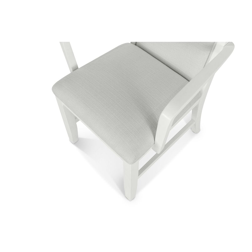 Sea Winds - Miramar - Upholstered Dining Arm Chair - Stark White Finish - Sand Upholstery (Set of 2) - D77782-SAND view 6