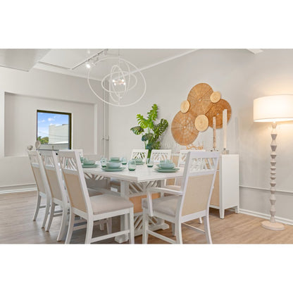 Sea Winds - Miramar - Upholstered Dining Arm Chair - Stark White Finish - Sand Upholstery (Set of 2) - D77782-SAND view 7
