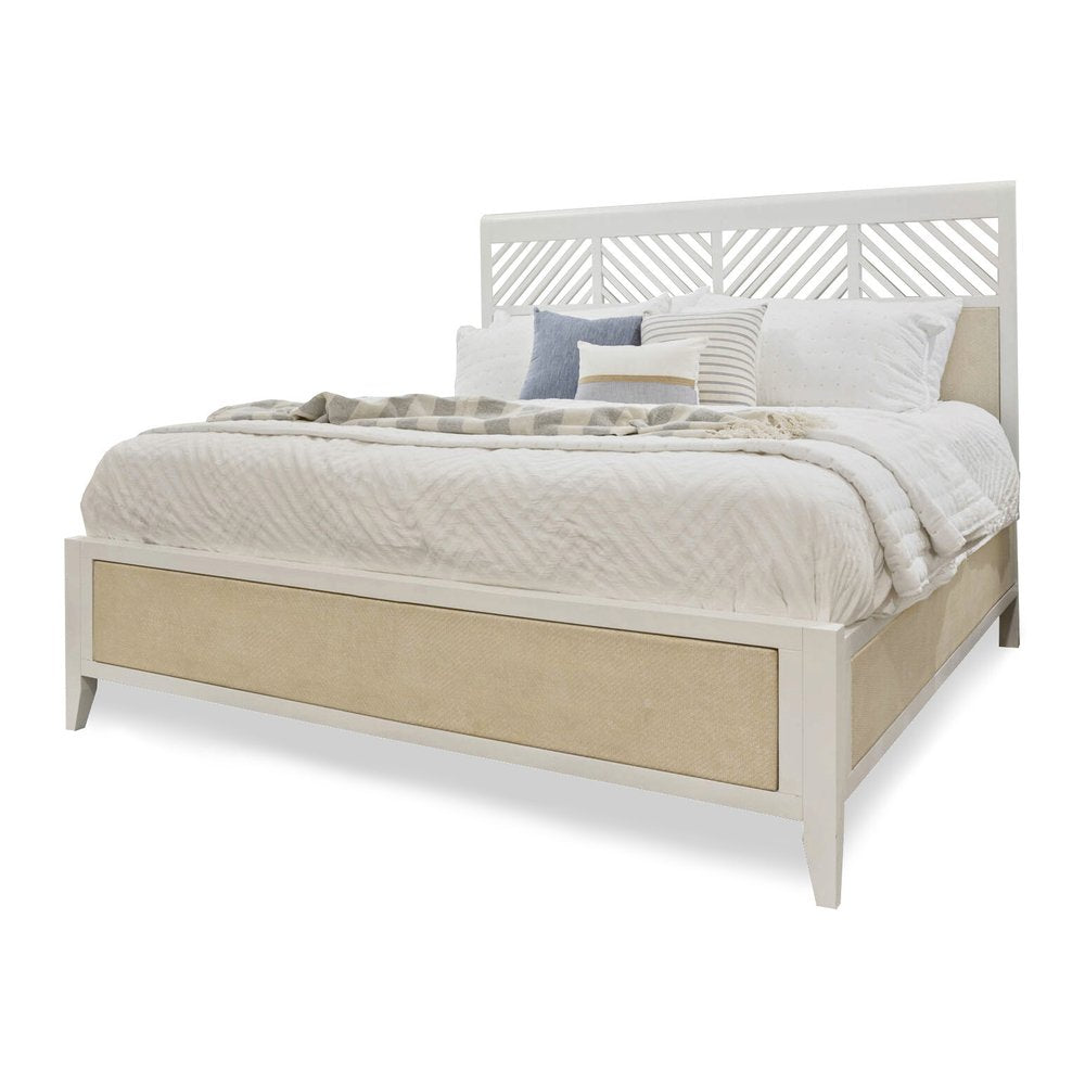 Sea Winds - Miramar - Woven Bed - Queen - Sand and Stark White Finish - B777QBED-SAND view 1