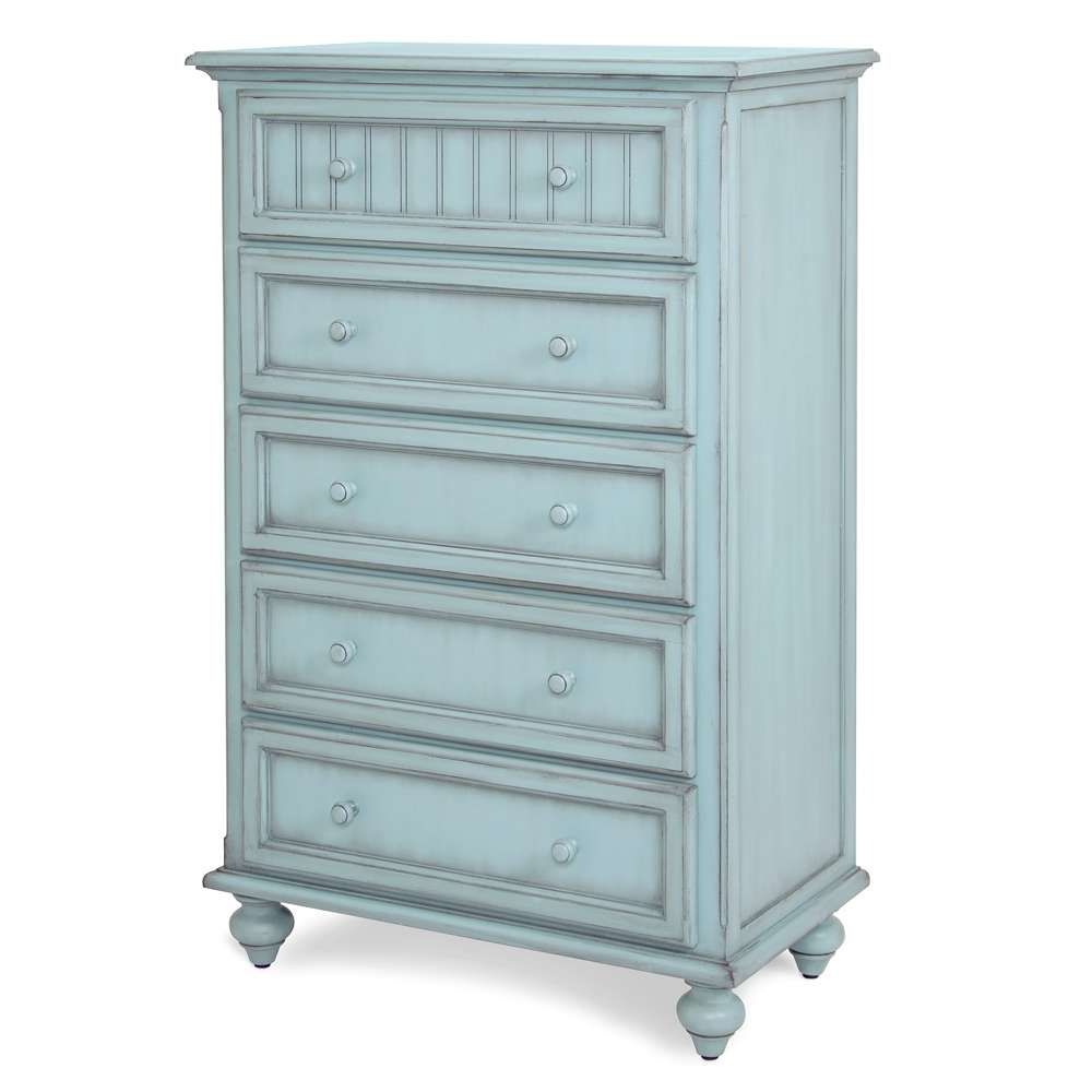 Sea Winds - Monaco 5 Drawer Chest - B81835-BLEU veiw 2