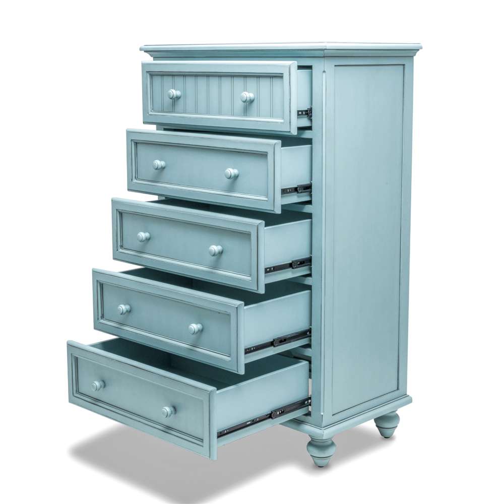 Sea Winds - Monaco 5 Drawer Chest - B81835-BLEU veiw 5