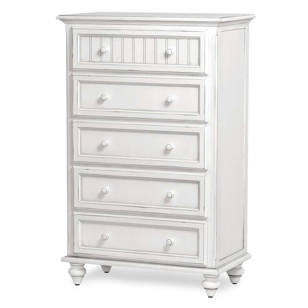 Sea Winds - Monaco 5 Drawer Chest - B81835-BLANC veiw 2