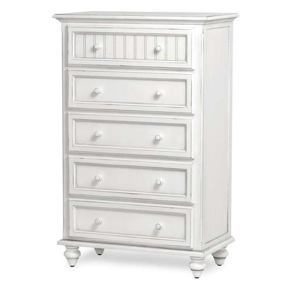 Sea Winds - Monaco 5 Drawer Chest - B81835-BLANC veiw 2