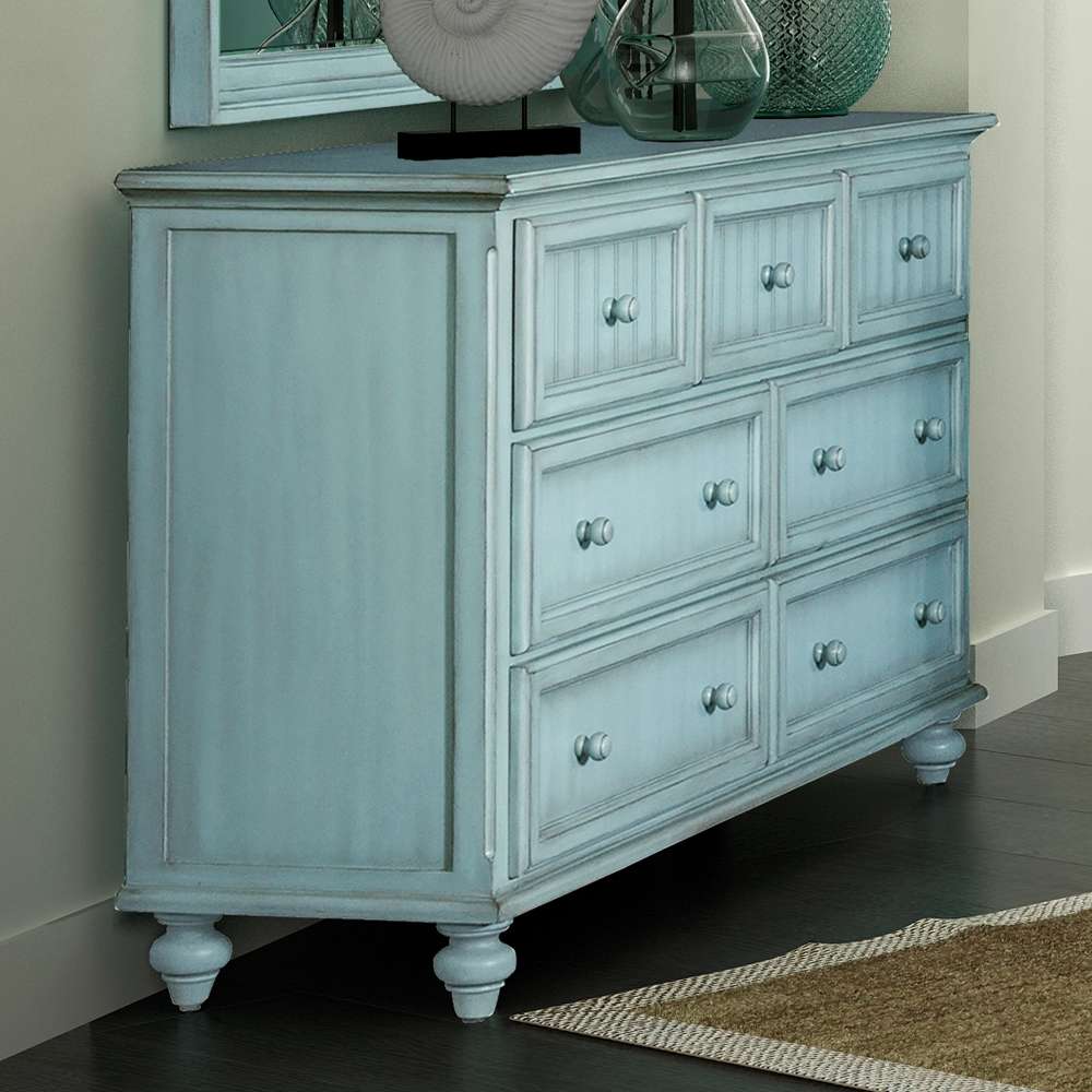 Sea Winds - Monaco 7 Drawer Dresser - B81837-BLEU veiw 5