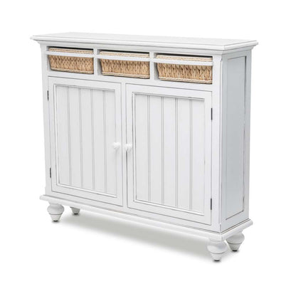 Sea Winds - Monaco Entry Cabinet with Baskets - B81822-BLANC veiw 1