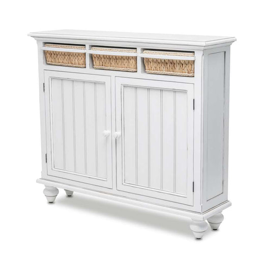 Sea Winds - Monaco Entry Cabinet with Baskets - B81822-BLANC veiw 1