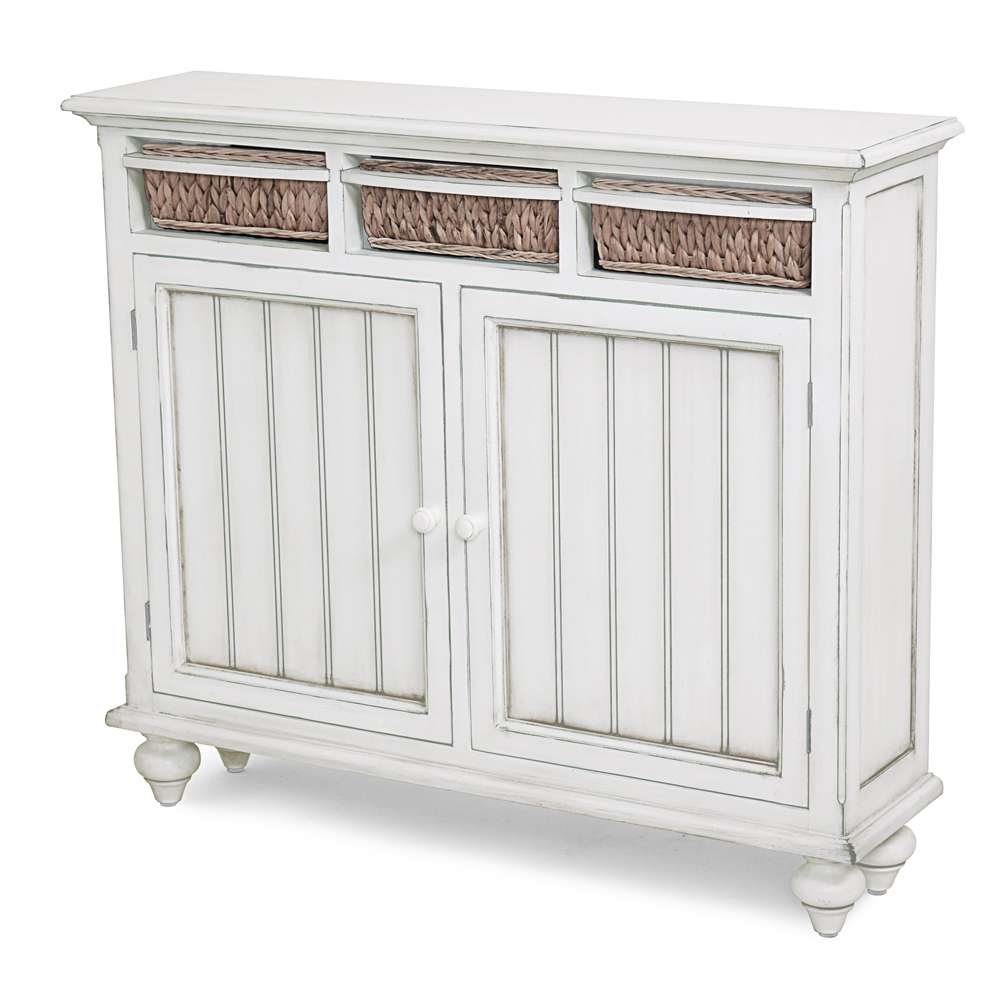 Sea Winds - Monaco Entry Cabinet with Baskets - B81822-BLANC veiw 2