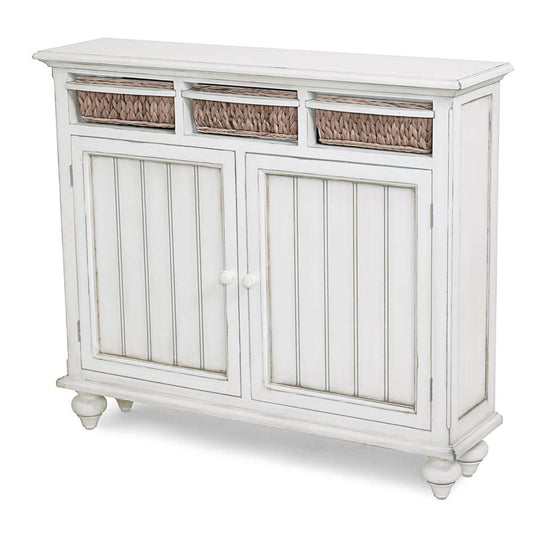 Sea Winds - Monaco Entry Cabinet with Baskets - B81822-BLANC veiw 2