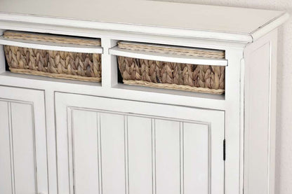 Sea Winds - Monaco Entry Cabinet with Baskets - B81822-BLANC veiw 6
