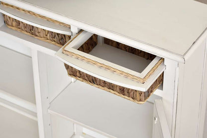 Sea Winds - Monaco Entry Cabinet with Baskets - B81822-BLANC veiw 7