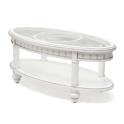 Sea Winds - Monaco Oval Coffee Table - B81803-BLANC veiw 1