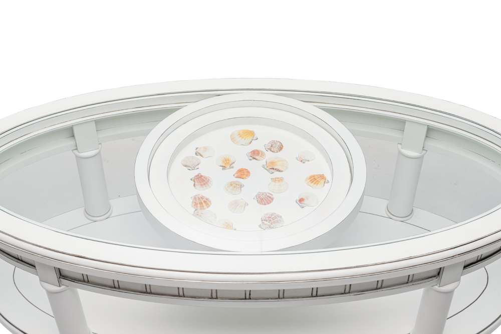 Sea Winds - Monaco Oval Coffee Table - B81803-BLANC veiw 2