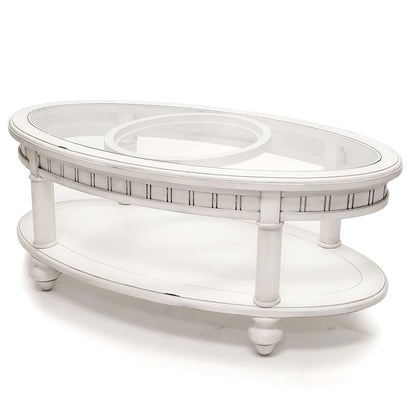 Sea Winds - Monaco Oval Coffee Table - B81803-BLANC veiw 6