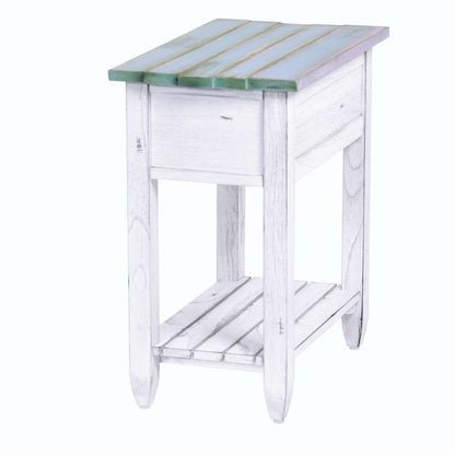 Sea Winds - Picket Fence Chairside Table - B78205-DBLEU/WH veiw 4