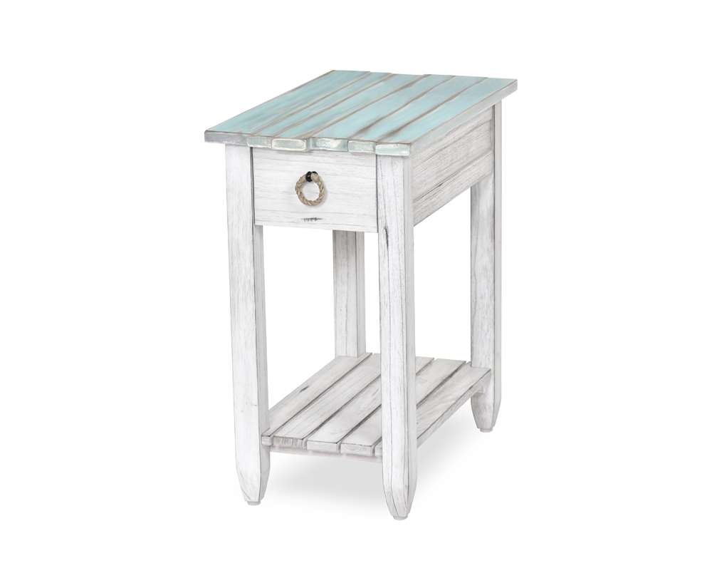 Sea Winds - Picket Fence Chairside Table - B78205-DBLEU/WH veiw 5