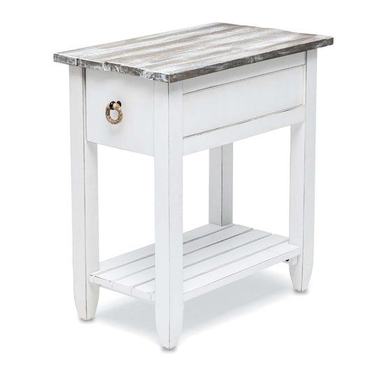 Sea Winds - Picket Fence Chairside Table - B78205-GREY/BLANC veiw 1