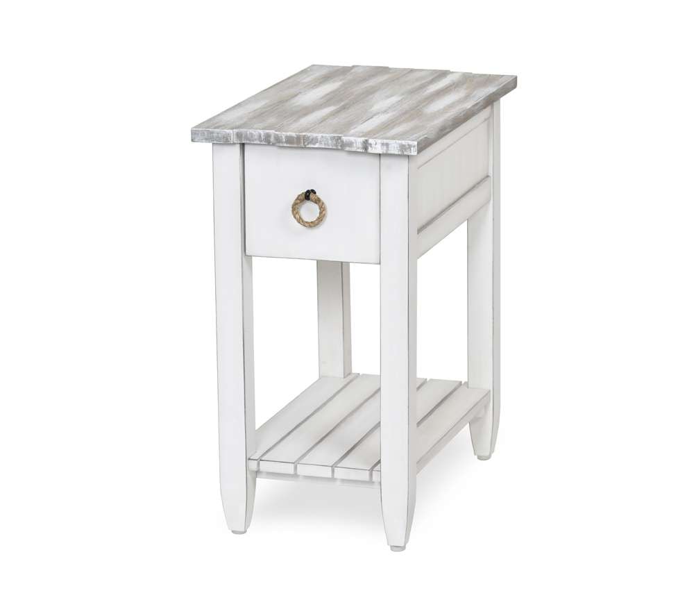 Sea Winds - Picket Fence Chairside Table - B78205-GREY/BLANC veiw 3