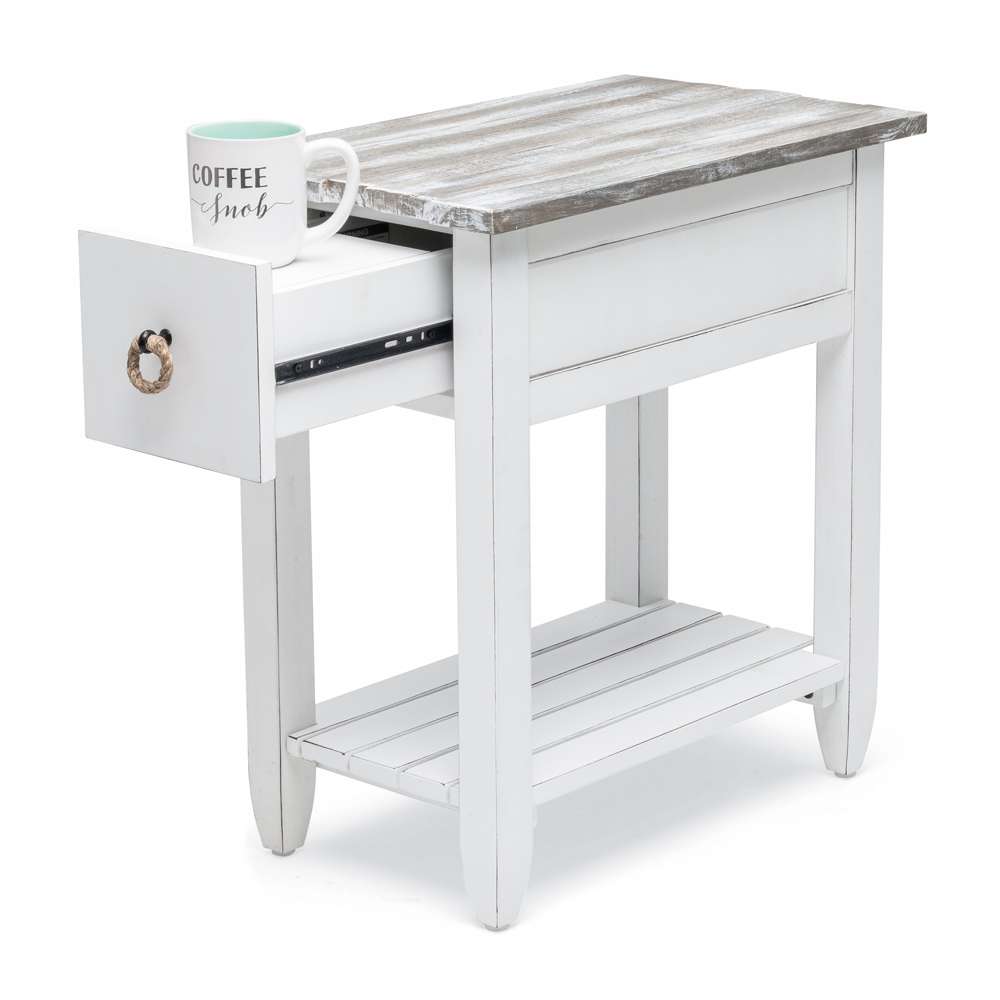 Sea Winds - Picket Fence Chairside Table - B78205-GREY/BLANC veiw 7