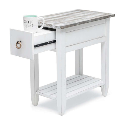 Sea Winds - Picket Fence Chairside Table - B78205-GREY/BLANC veiw 7