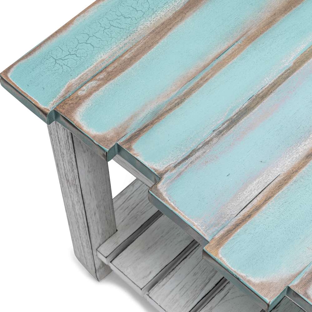 Sea Winds - Picket Fence Coffee Table - B78203-DBLEU/WH veiw 6