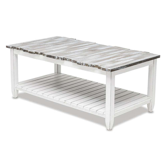 Sea Winds - Picket Fence Coffee Table - B78203-GREY/BLANC veiw 1
