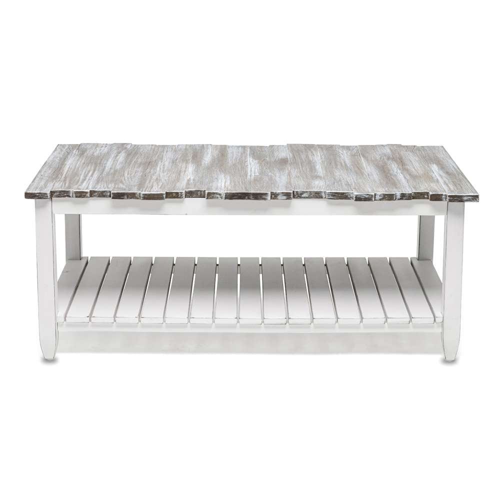 Sea Winds - Picket Fence Coffee Table - B78203-GREY/BLANC veiw 3