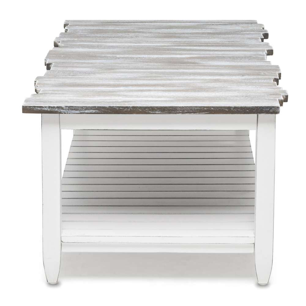 Sea Winds - Picket Fence Coffee Table - B78203-GREY/BLANC veiw 4