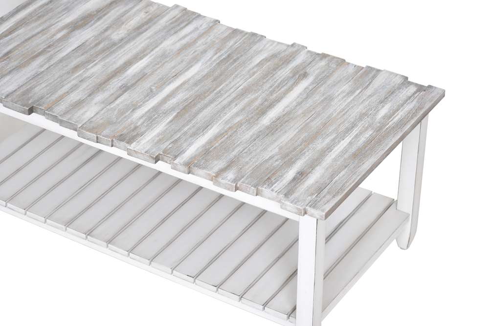 Sea Winds - Picket Fence Coffee Table - B78203-GREY/BLANC veiw 7