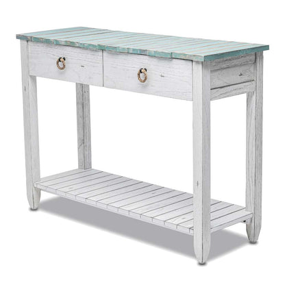 Sea Winds - Picket Fence Console Table - B78204-DBLEU/WH veiw 1